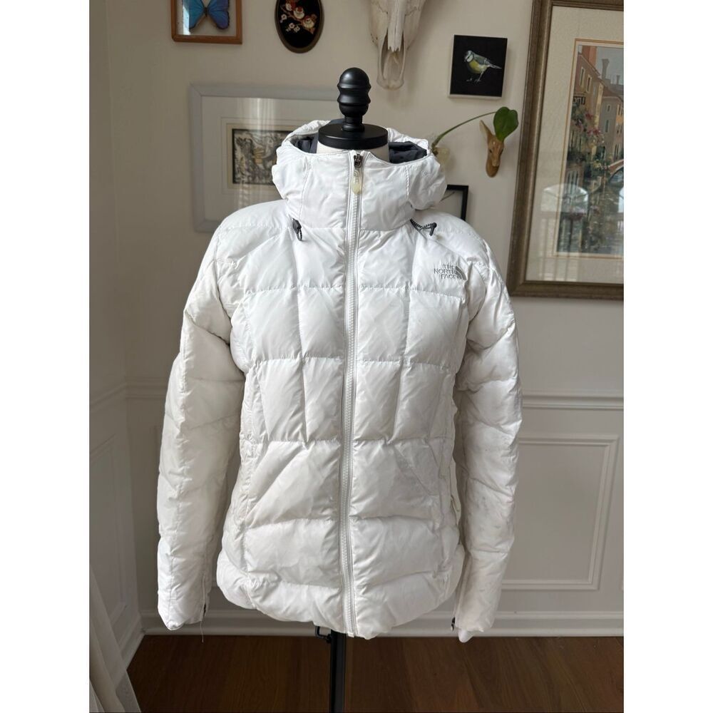 The North Face Tamburello 600 White Puffer Coat Stains M